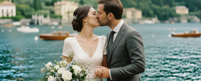 Weddig couple portraits on Lake Como