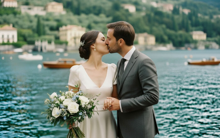 Weddig couple portraits on Lake Como